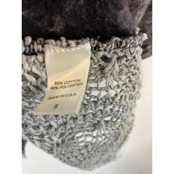 Daytrip Buckle Celestial Crop tshirt Burnout Grey Size Small - Picture 5 of 8